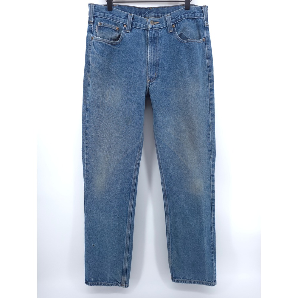 Carhartt Mens Jeans B480-DVB 36x34 Blue Relaxed Straight Fit Workwear Denim